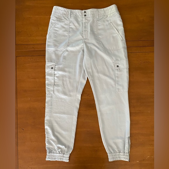 Anthropologie Elevenses Aubrey Cargo Pants 12 Tall EUC - Picture 3 of 11